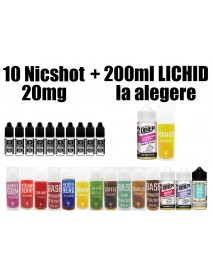 10 x Nicshot Fusion 20mg/ml + 200ml Lichid