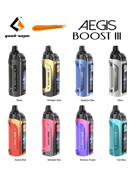 Geekvape B60 Aegis Boost 3 Pod Kit - argintiu