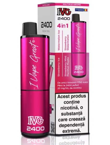 IVG 2400 pufuri, 20mg - Pink Edition