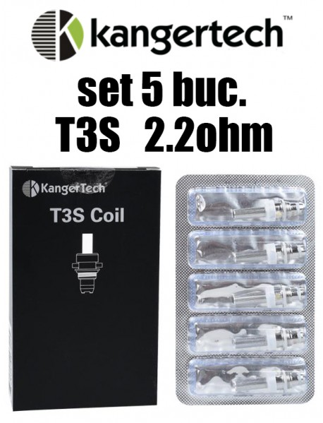 5 x Kanger T3S - 2.2 ohm