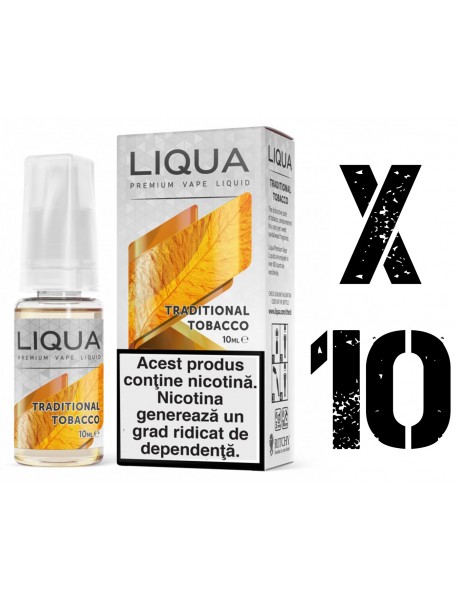Pachet PROMO 10 x Liqua Traditional Tobacco 10ml