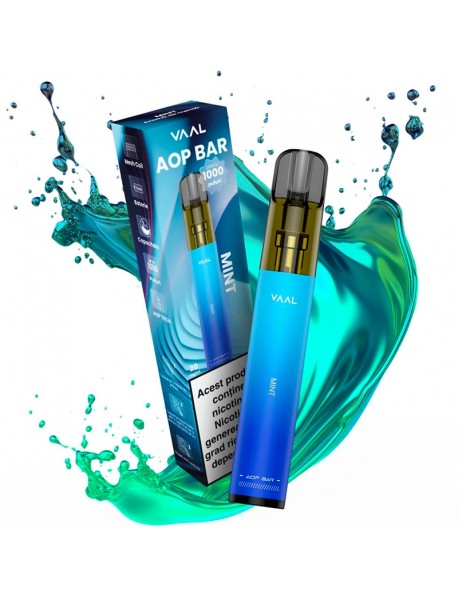 VAAL AOP BAR - MINT, 1000 pufuri, 20mg nicsalt